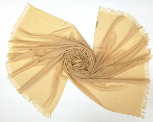 Latte silk cashmere scarf