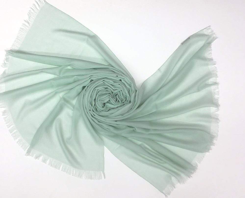 カシミアシルクスカーフ ミスティブルー