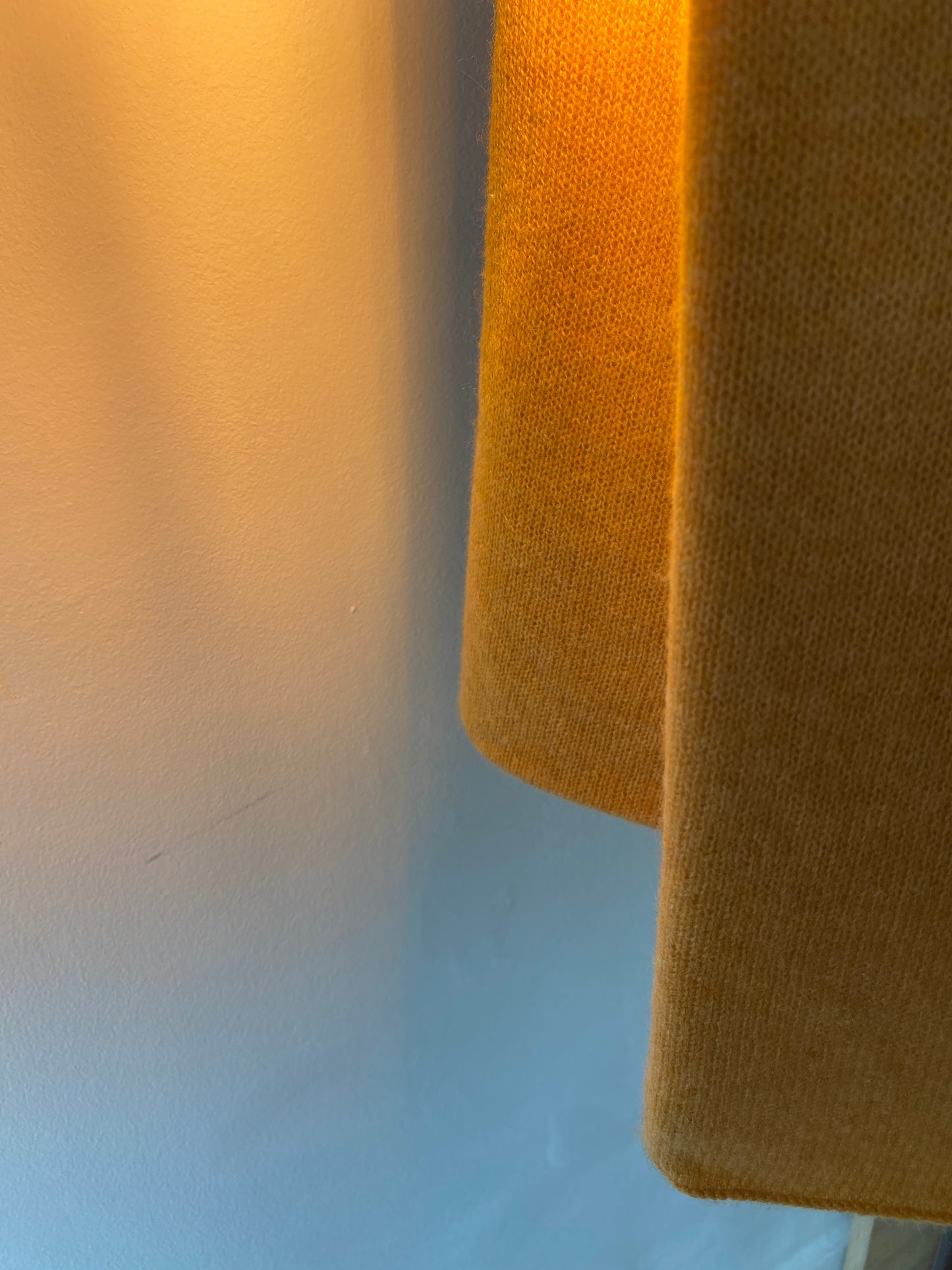 Super soft knitted cashmere scarf - amber gold