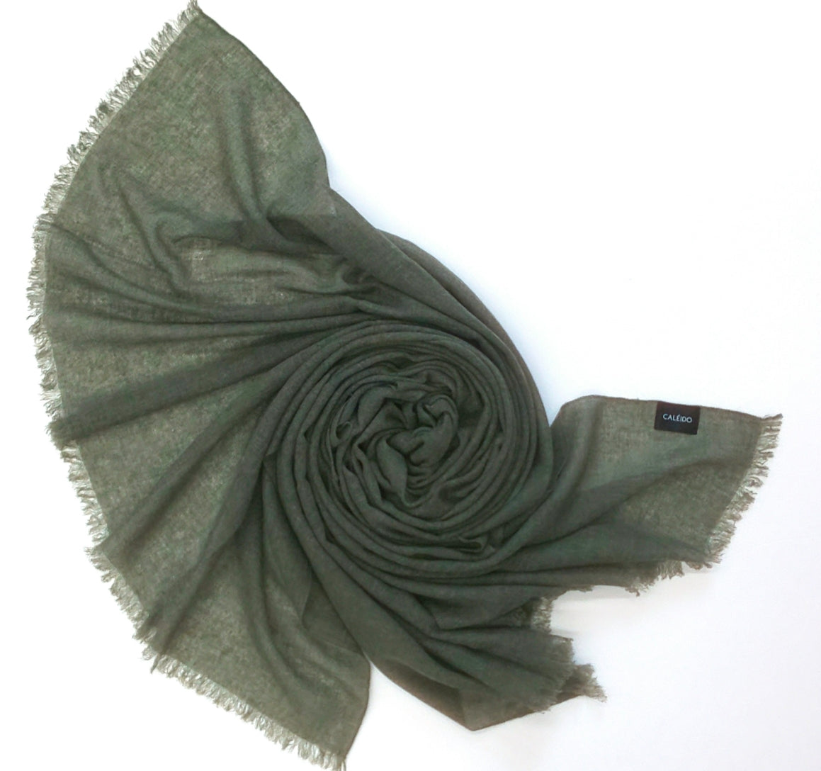 Loden Green Gauze Cashmere Scarf