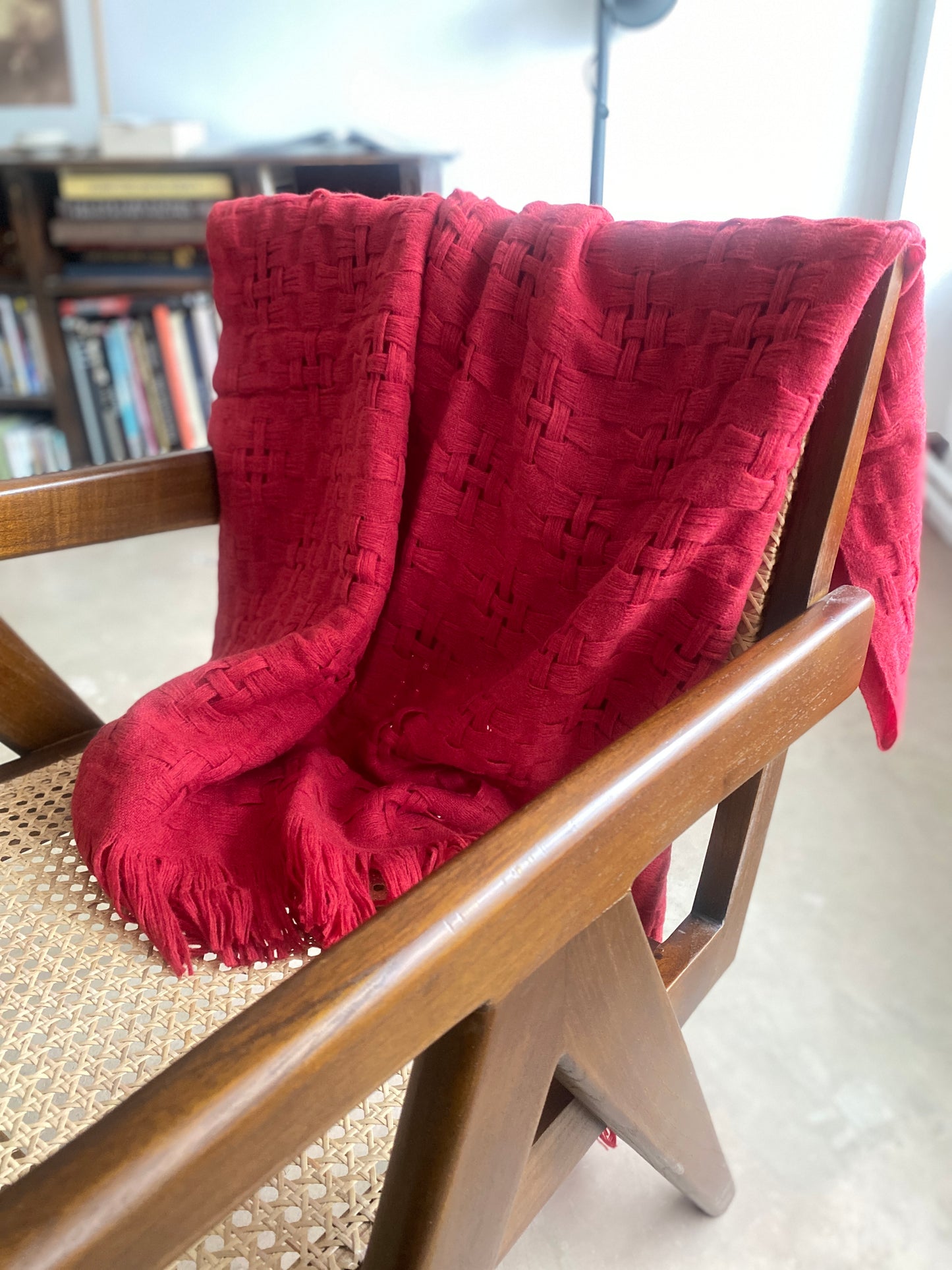 Écharpe japonaise en laine Rococo Red