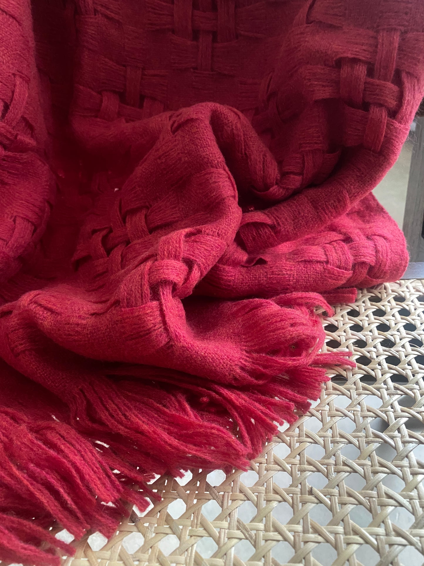 Écharpe japonaise en laine Rococo Red