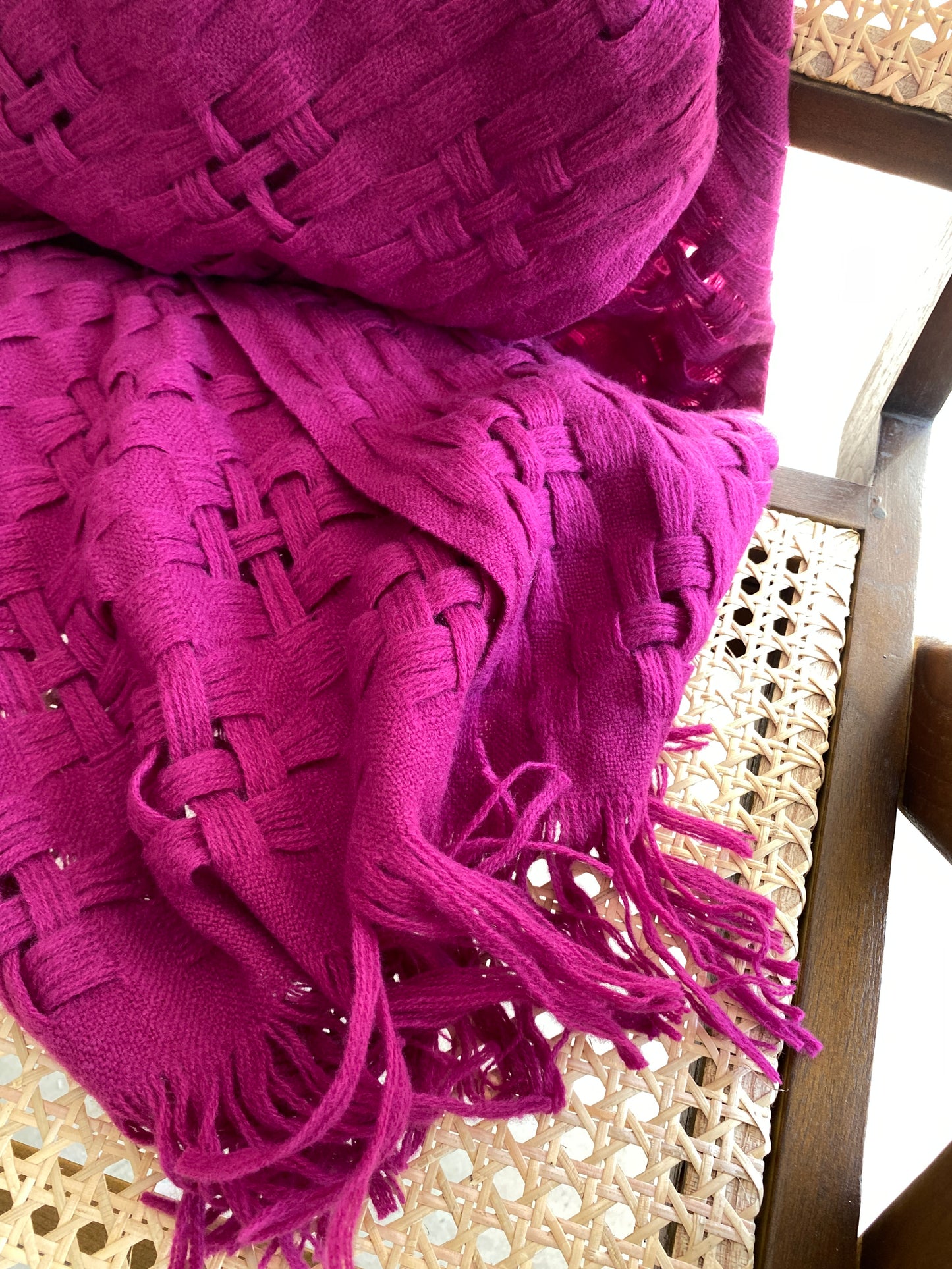 Écharpe japonaise en laine Purple Wine