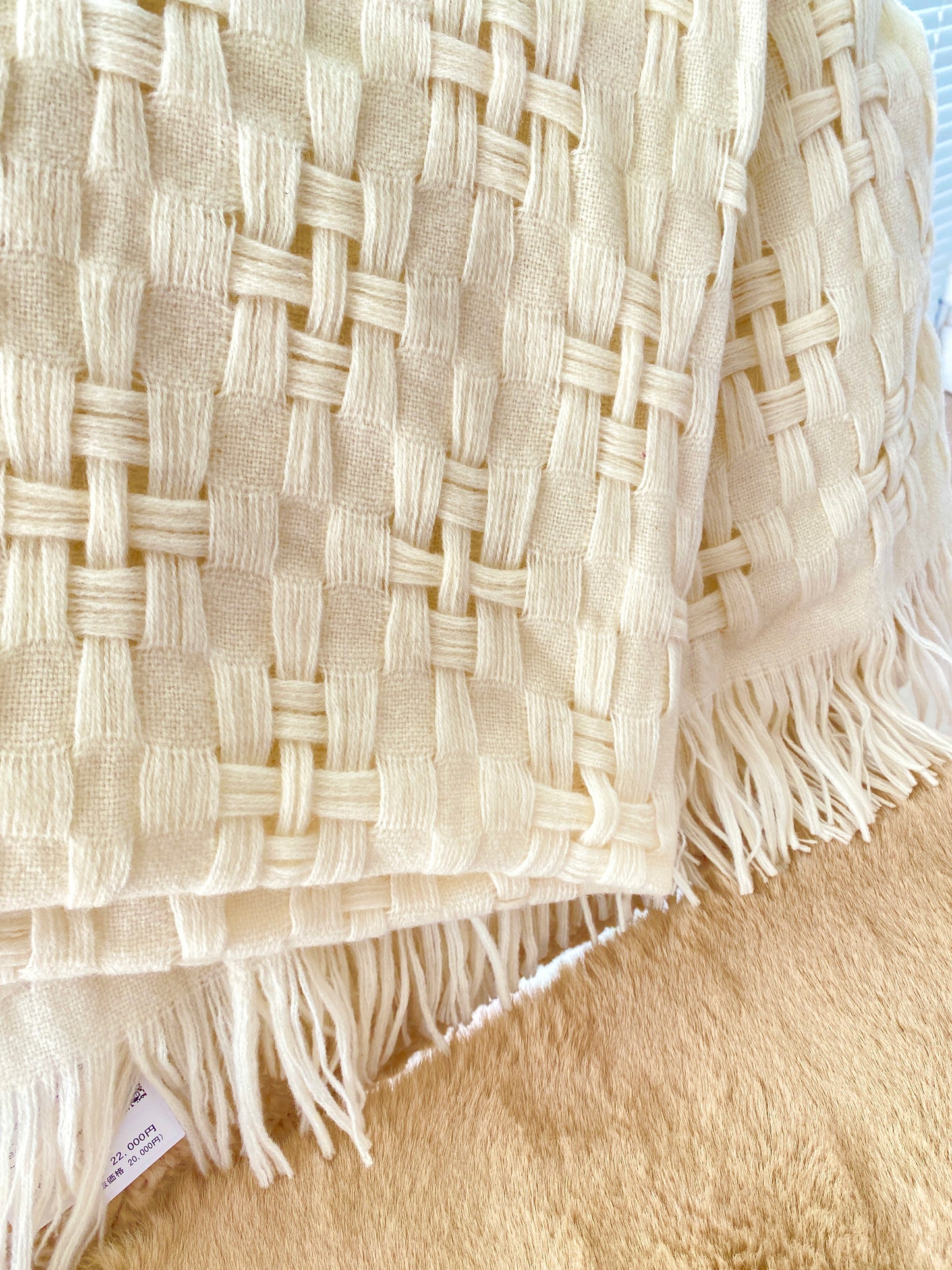 Écharpe japonaise en laine Winter White