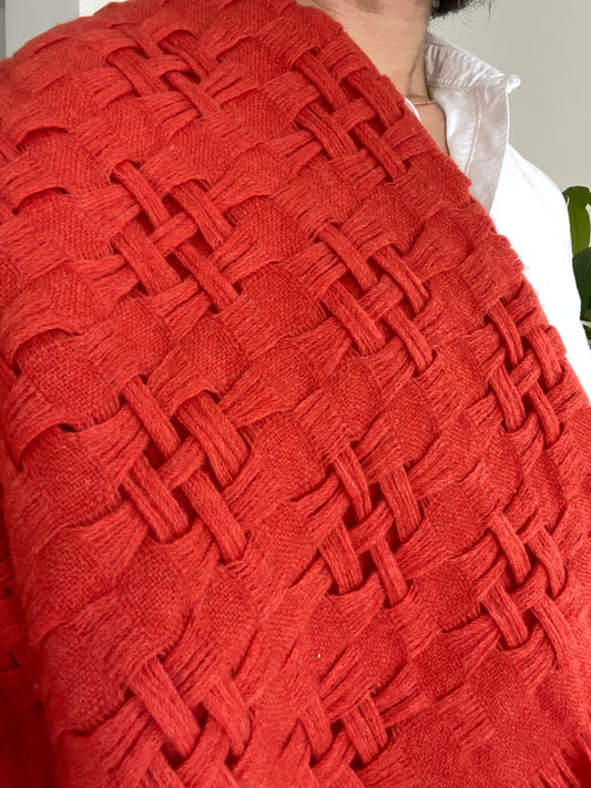 Écharpe japonaise en laine Paprika VENTE D'ARCHIVES