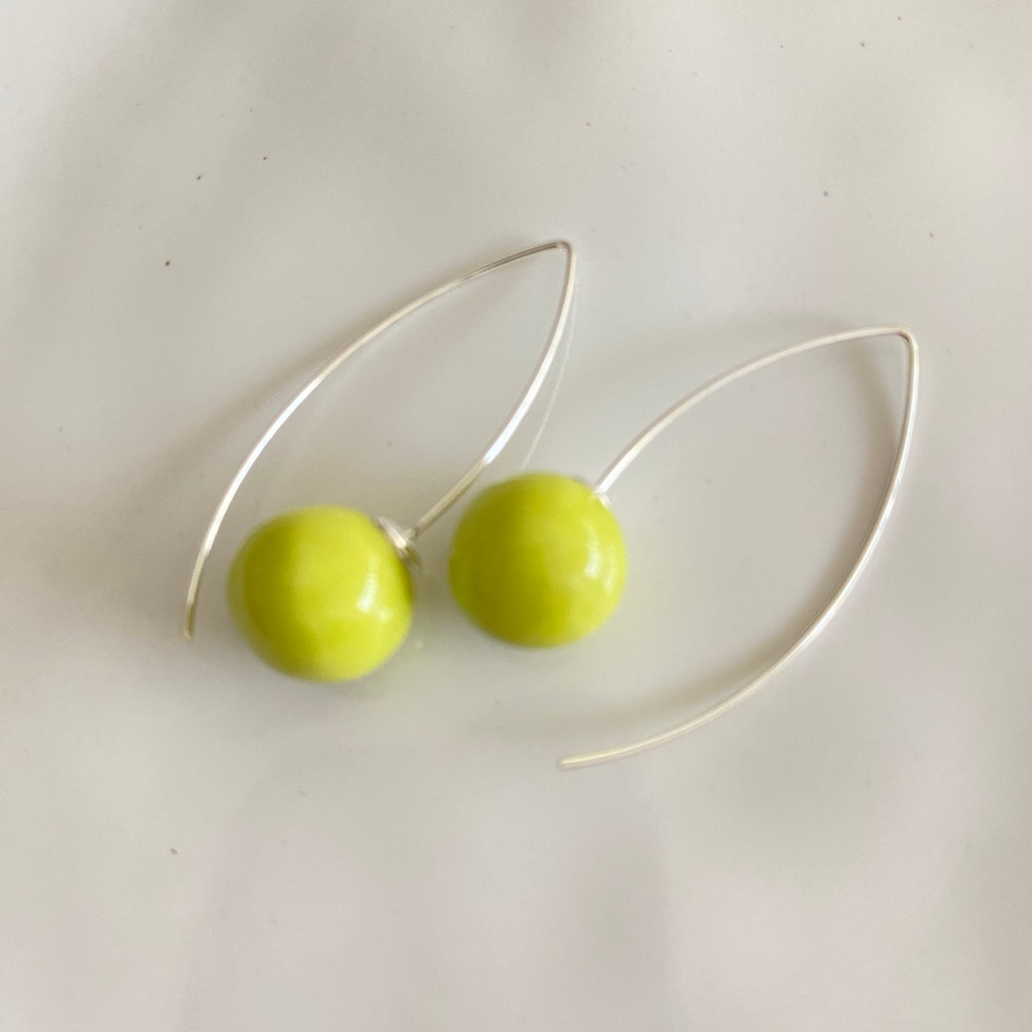 Boucles d'oreilles griotte anis