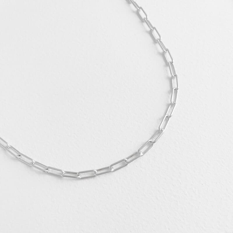Silver Rock & Soul Chain Necklace