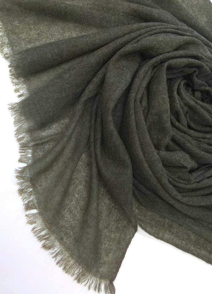 Capulet olive gauze cashmere scarf