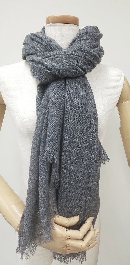 Écharpes en cachemire gaze Steel Gray