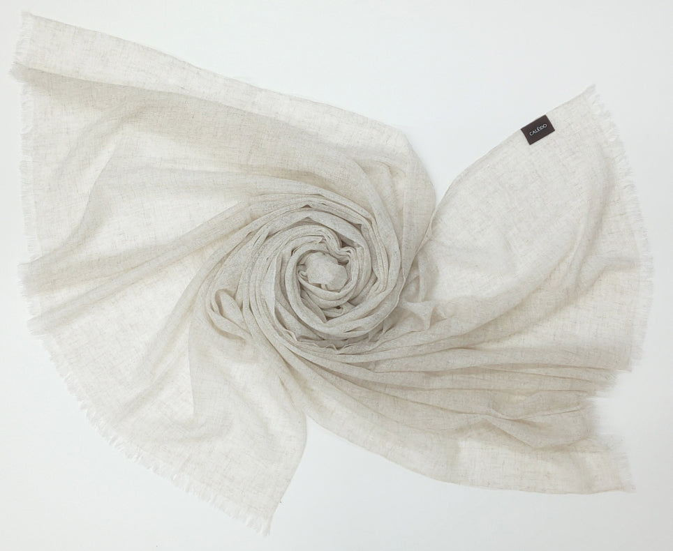 Écharpe en cachemire gaze Lily white