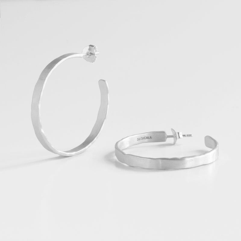 L Silver Earrings