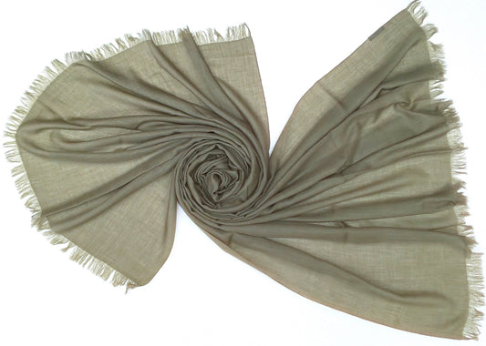 Cashmere silk scarf ivy green