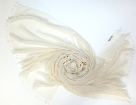 Cashmere silk marshmallow scarf