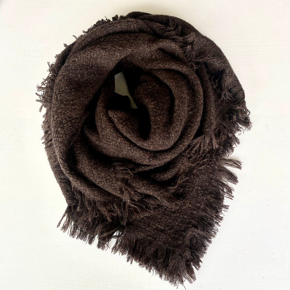 Super soft cashmere square scarf - Choco