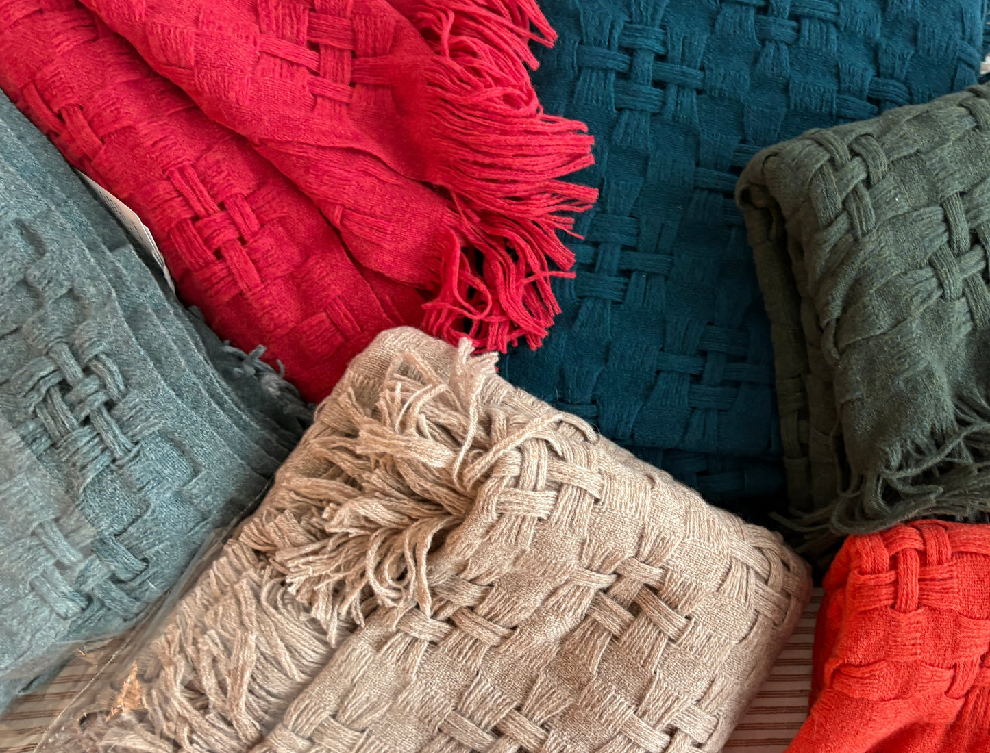 Écharpe japonaise en laine Deep Teal VENTE D'ARCHIVES