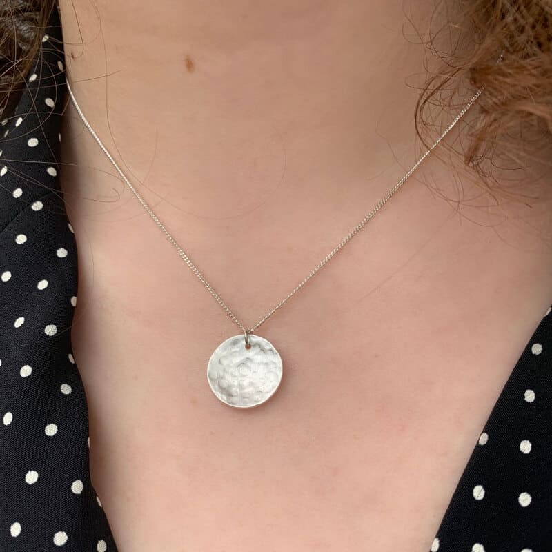 Small moon silver pendant