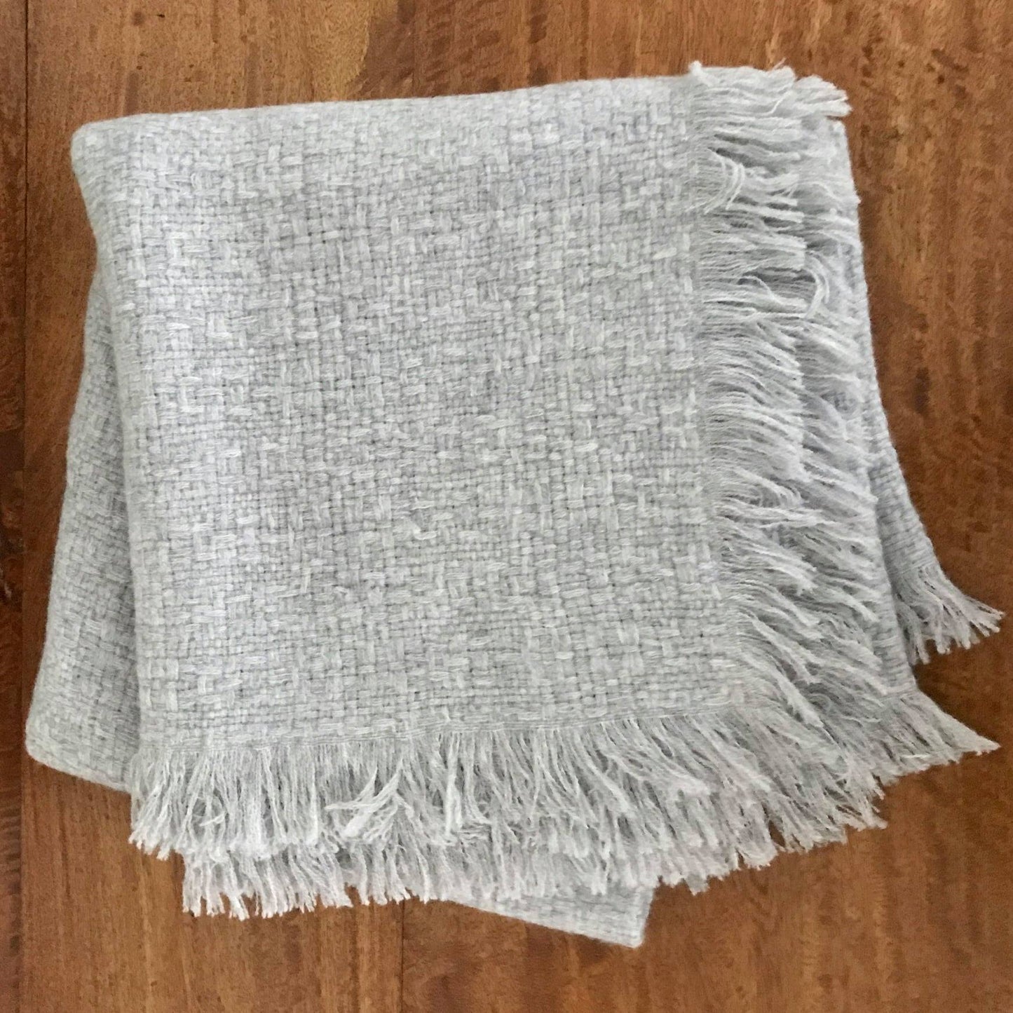 Super Soft Cashmere Square Scarf Gray Beige (Atmosphere)