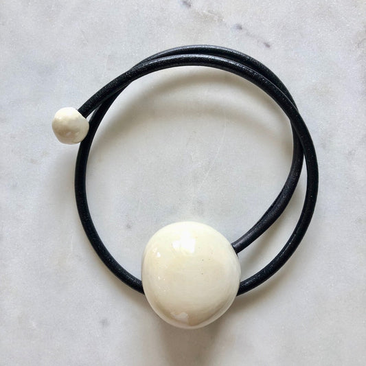 陶器製 ネックレス - アイボリー
