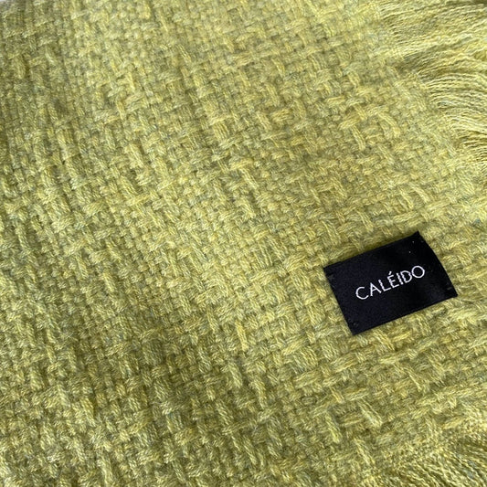 Super soft cashmere square scarf Linden green