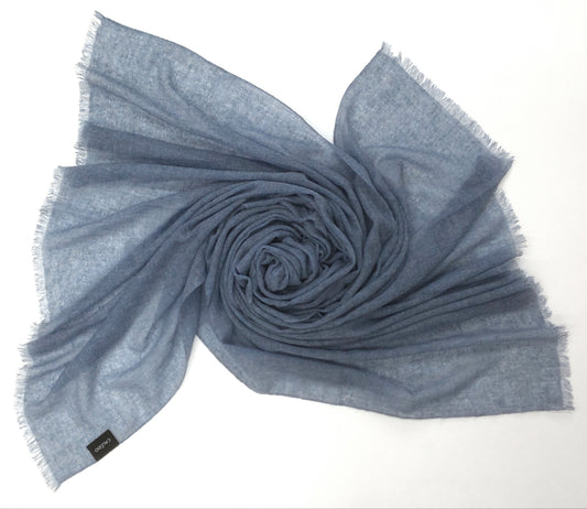 Forever blue gauze cashmere scarf