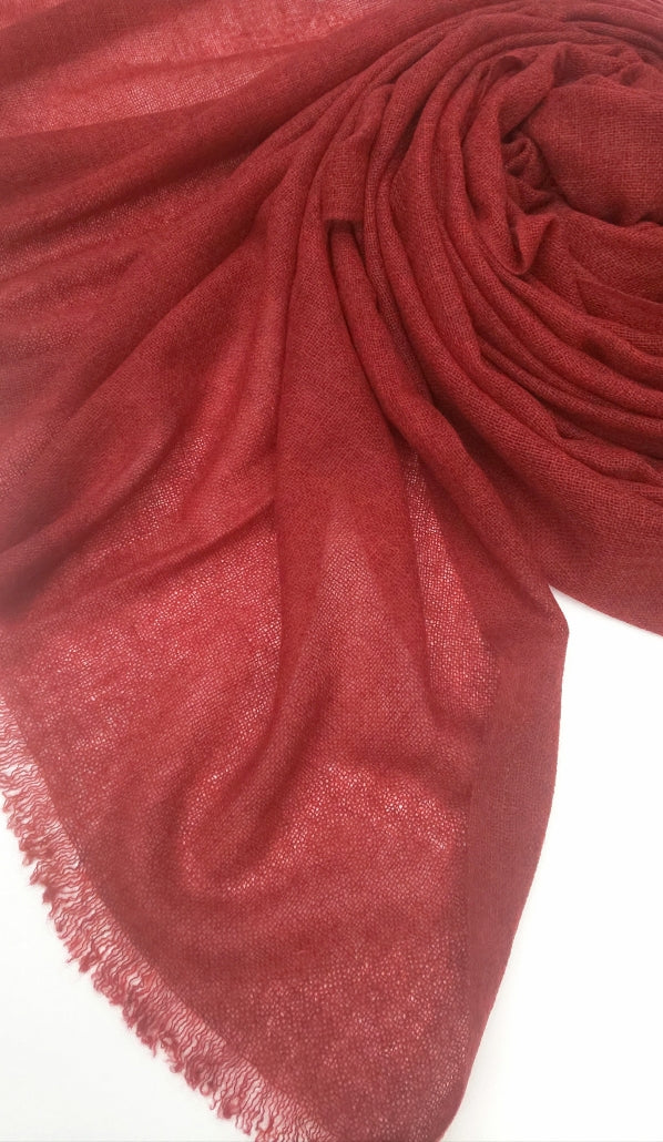 Red Dahlia Gauze Cashmere Scarves