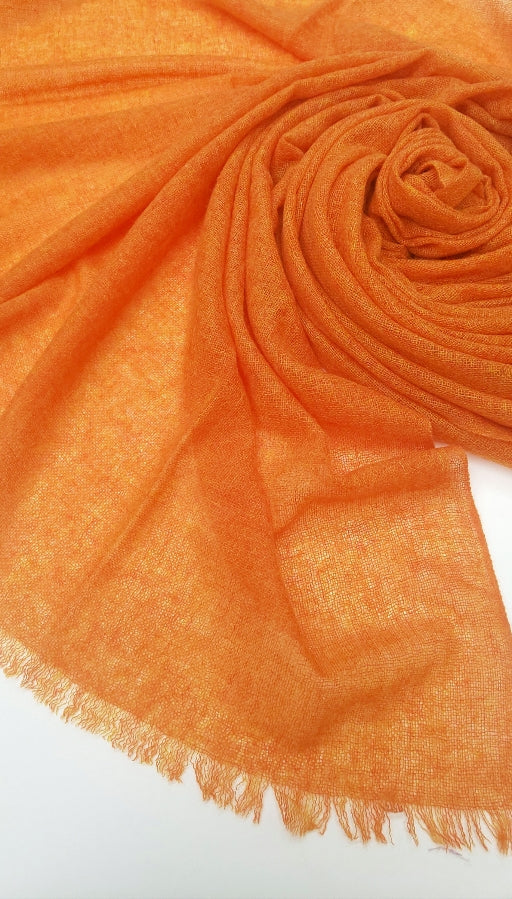 Apricot Orange Gauze Cashmere Scarves