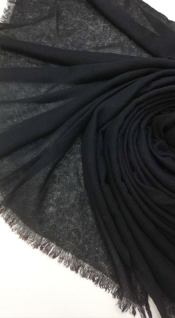 Cashmere gauze scarves Black