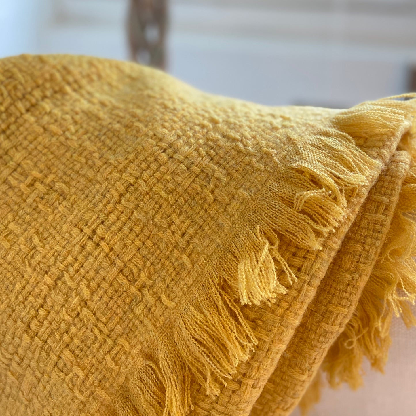 Super soft cashmere square scarf Mineral Yellow (Yellow Mineral)