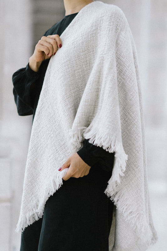 Lily white super soft cashmere square scarf