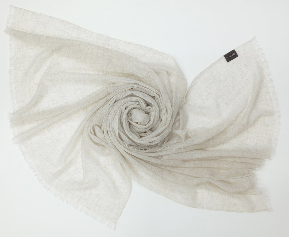 Cashmere gauze scarves lily white