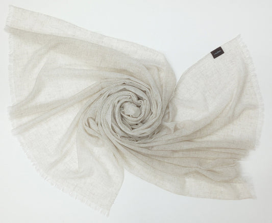 Cashmere gauze scarves lily white