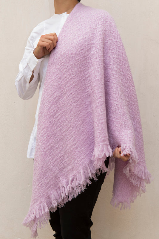 Super soft cashmere square scarf Pink Lavender